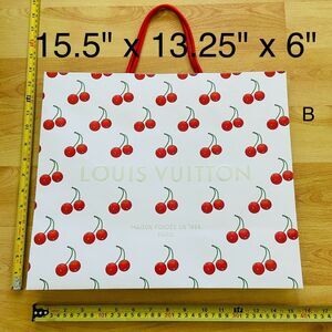 Louis Vuitton Takashi Murakami Cherry Paper Shopping Bag 15.5" x 13.25" x 6" [B]